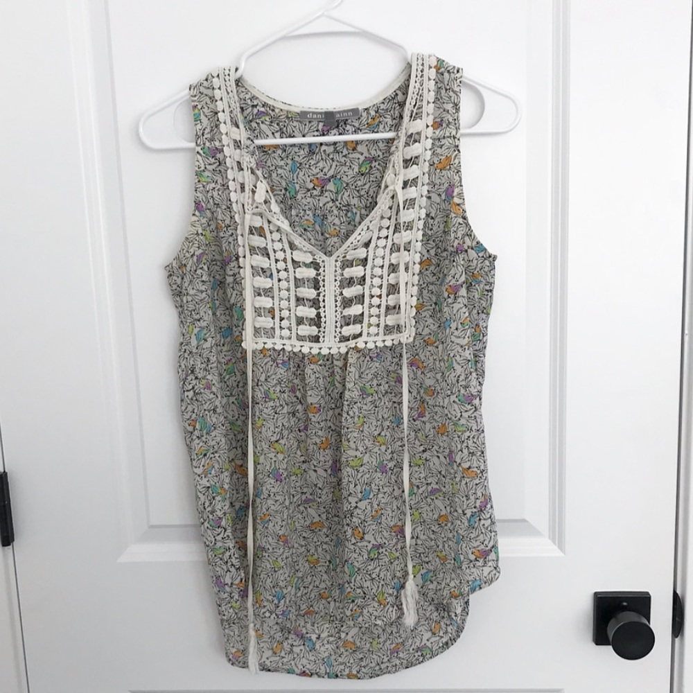 Daniel Rainn Multicolored Bird Blouse